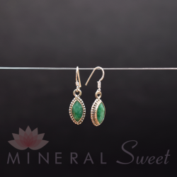 Boucle d'oreille Fluorite faceté argent 4