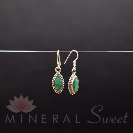 Boucle d'oreille Fluorite faceté argent 4