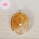 Pendentif oval Citrine et argent