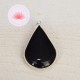 Pendentif goutte Tourmaline noire et argent