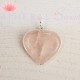 Colgante corazón Cuarzo rosa y plata