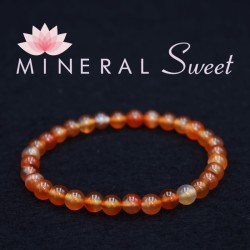 Bracelet Cornaline perles rondes 6mm