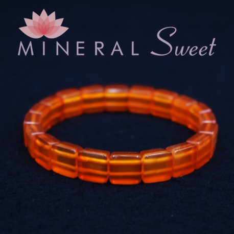 Bracelet Cornaline Square 10mm