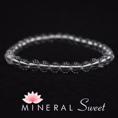 Bracelet Cristal de roche perles rondes