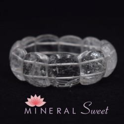 Bracelet Cristal de roche grand cabochon