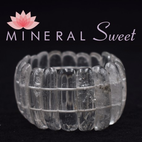 Bracelet Cristal de roche lamelles