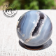 Sphère d'Agate avec cristalisation d'Amèthyste 4