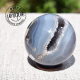 Sphère d'Agate avec cristalisation d'Amèthyste 5