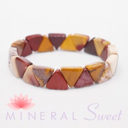 Bracelet Jaspe Mokaïte triangle