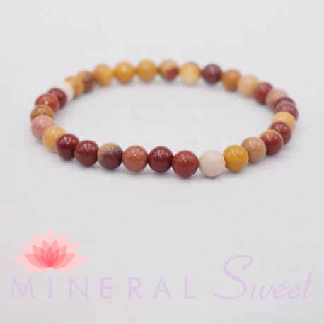 Bracelet Jaspe mokaïte Perles rondes