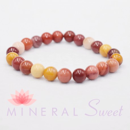 Bracelet Jaspe mokaïte Perles rondes