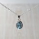 Pendentif Topaze bleue argent