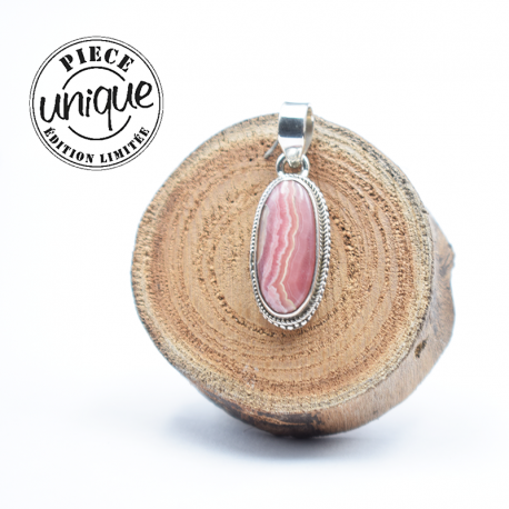 Rhodochrosite Pendenf + Boucle d'oreille RODO04