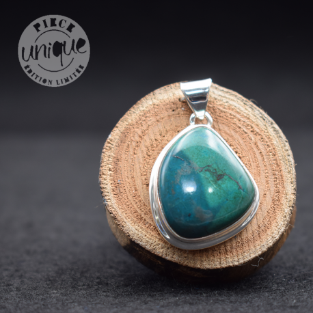 Chrysocolle pendentif argent 5