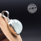 Pendentif Aigue Marine verte et argent 8