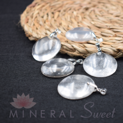Pendentif Cristal de Roche oval