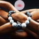 Bracelet Shungite, Howlite et Obsidienne neigeuse