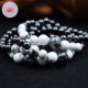 Pulsera Hombre Shungit, Howlita, Obsidiana nieve