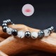 Pulsera Hombre Shungit, Hematita, Cristal de roca con inclusión de Turmalina negra