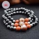Pulsera Hombre Shungit, Jaspe rojo y Jaspe Brescia
