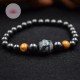 Bracelet Homme Shungite, Obsidienne flocon de neige et Bois