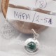 Pendentif malachite serti argent 8