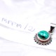 Pendentif Malachite serti argent MPPM/2