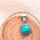 Pendentif Malachite serti argent MPPM/2