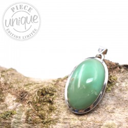 Chrysoprase pendentif argent 7