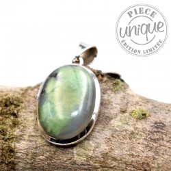Chrysoprase pendentif argent 1