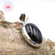 Pendentif Tourmaline noire et argent Grand Modèle