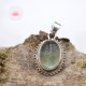 Colgante Fluorita verde plata oval