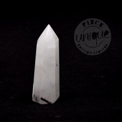 Obelisco Cuarzo con inclusiones de Turmalina negra 4