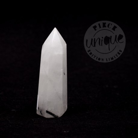 Obelisco Cuarzo con inclusiones de Turmalina negra 4