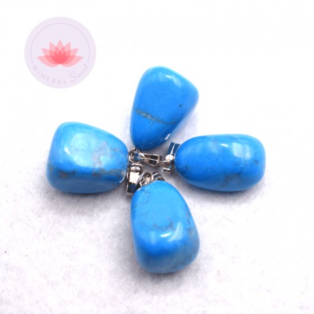 Pendentif Howlite teintée + attache métal