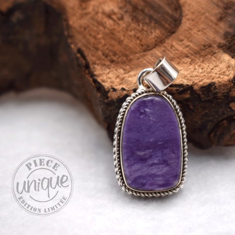 Charoïte pendentif argent 2