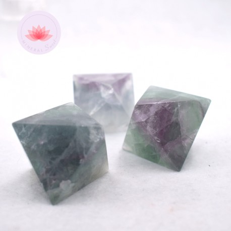 Octaedre Fluorite poli