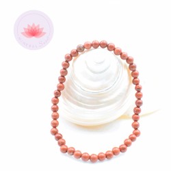 Bracelet Jaspe rouge Perles rondes 4mm