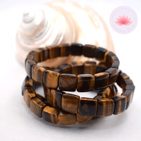 Bracelet Oeil de tigre square 10mm