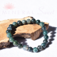 Pulsera Ágata musgo perla redonda 8mm