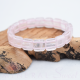 Pulsera Cuarzo rosa square 10mm