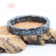 Pulsera Obsidiana nevada square 10mm