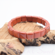 Pulsera Jaspe rojo square 10mm