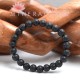 Bracelet Lava perles rondes 8mm
