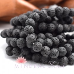 Bracelet Lava perles rondes 10mm