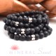 Bracelet Homme Onyx noir mat