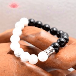 Pulsera Hombre Howlita y Ónix