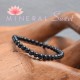 Turmalina negra pulsera infantil perlas redondas 4mm