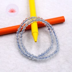 Pulsera infantil Aguamarina perlas redondas 4mm