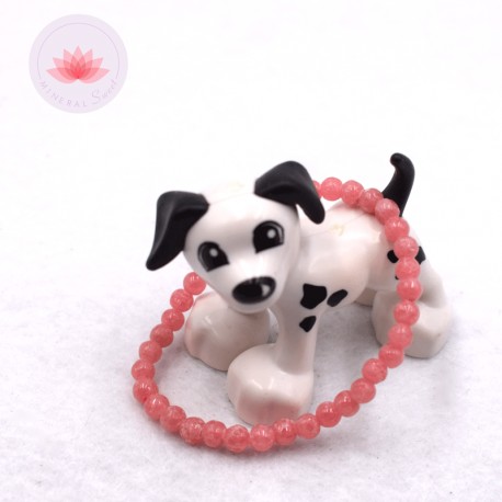 Bracelet enfant Rhodochrosite perles rondes 4mm